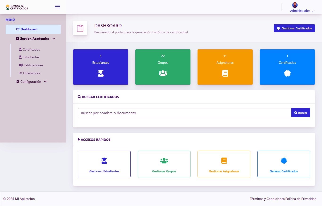 Registro Histórico de Notas Académicas